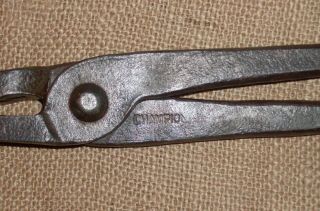 Vintage Champion Blacksmith Tongs - Anvil - Forge