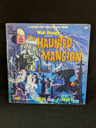 Vintage 1970 Walt Disney The Haunted Mansion Record And Book