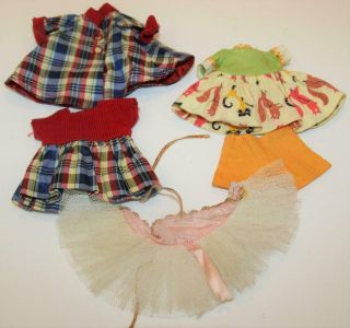 Nancy Ann Storybook & Vogue Tagged Doll Clothes For Ginny Coat Dresses Tutu 5 Pc