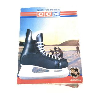 Vintage Ccm Pro 500 Youth Hockey Ice Skates - Size 1 (youth) With Box