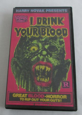 Vintage Vhs 1971 I Drink Your Blood Movie 1996 Widescreen Color Exc