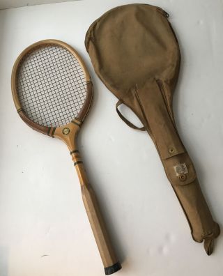 Vintage Spalding Bros Mercury Wooden Tennis Racquet Racket.