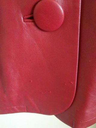 Vintage 1960 ' s Terry Lewis Classic Luxuries Large Red Leather Jacket Coat 2