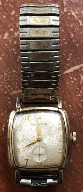 Vintage Bulova 10k RGP Bezel 11AF 17j Mens Wristwatch Running 2