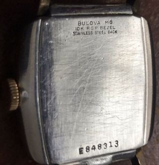 Vintage Bulova 10k RGP Bezel 11AF 17j Mens Wristwatch Running 3