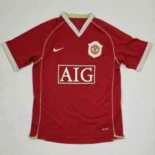 2006 - 2007 Manchester United Football Shirt Kit Soccer Jersey Nike Vintage Vtg M