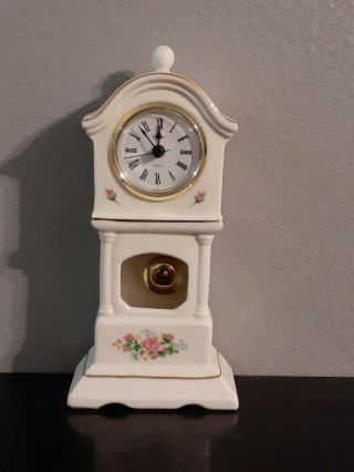 Vintage Godinger Hand Crafted Porcelain Grandfather Style Clock 10.  5 "