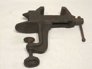 Vintage Small Bench Vise Table Clamp Tool Vice Hobby Machinist Marked 800