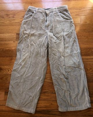 Tan Corduroy Jnco Jeans - 34w X 30l - Worn Vintage