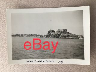 Greece Corfou Kerkyra Old Castle View From The Sea Old Photo 1957
