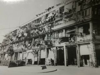 Hong Kong 1950s Sai Wan Or Kowloon Tsim Sha Tsui Street View Rare Photograph