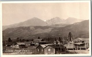 Rppc Longs Peak Inn Cabins,  Estes Park Longs Peak Co Vintage Postcard R39