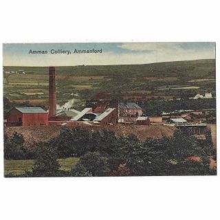 Amman Colliery Ammanford,  Old Postcard Postmarked Ammanford 1923
