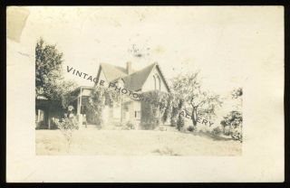 Antique Real Photo Postcard Rppc Old House Otego York Ny