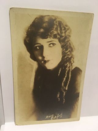 Old Mary Pickford Silent Movie Actress Rare Real Photo Postcard