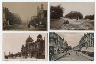 4 Vintage Postcards - London Suburbs - Ilford (2),  Leytonstone,  Maryland Point