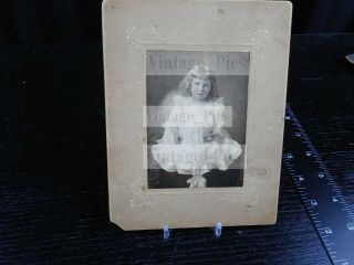 Vintage Antique Cabinet Photo Photograph Of Post Mortem Girl C1890 - 1924