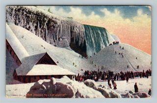 Niagara Falls Ny,  Niagara Falls In Winter,  York Vintage Postcard