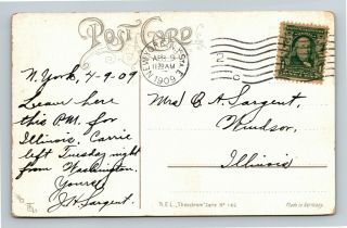 York City NY,  Macy ' s Department Store & Herald Square Vintage c1909 Postcard 2