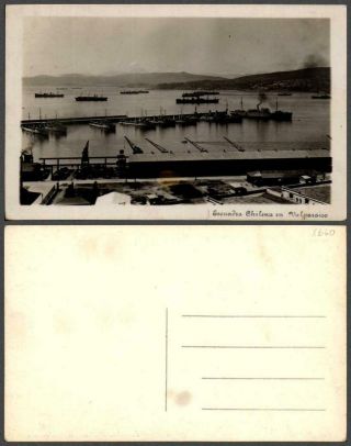 Chile Valparaiso Real Photo Rppc Vintage Postcard
