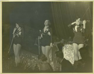 1930s Vintage Photograph Women Playing Violin Theater Performers Massachusetts