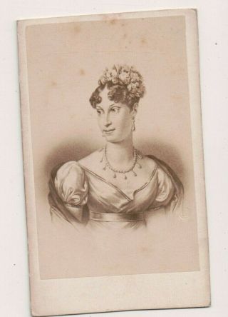 Vintage Cdv Archduchess Marie Louise Empress Of France E.  Neurdein Photo