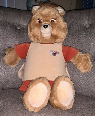 1984 - 1985 Wow Teddy Ruxpin Doll Bear Fully Dressed Vintage Rare