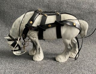 Rare Vintage Beswick Horse England W/ Full Work Harness Model Ceramic
