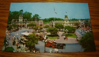 Vintage Postcard Disneyland Main Street Usa Town Square A4 A - 4