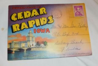 Vintage Cedar Rapids Iowa Postcard Folder 16 Views