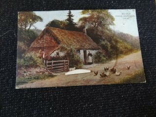 An Old Manx Cottage Isle Of Man 12 View Pull Out Postcard - 31757 Douglas Bradda