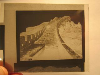 ANTIQUE 1900 CHINESE CHINA GLASS NEGATIVE PHOTO 31 of 32.  two of great wall 2