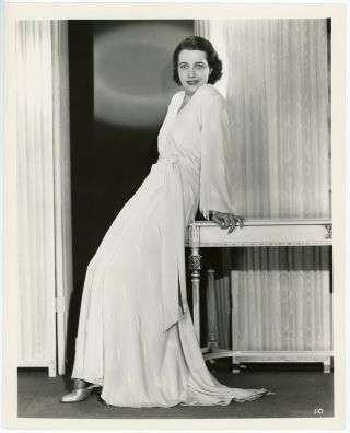 1930s Glamorous Art Deco Negligee Photograph Hollywood Star Mona Barrie