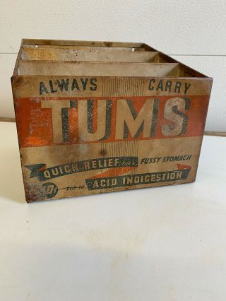 Vintage Tums Litho Store Countertop Display - Rare