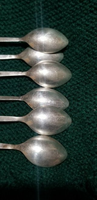Vintage Set 6 Mini Rare Spoons Russian Soviet Silver 875 “ 3