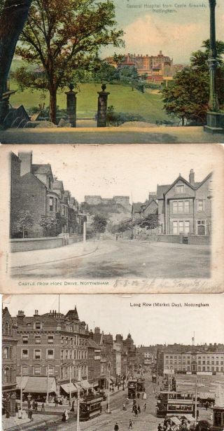 3 Old Nottingham Postcards