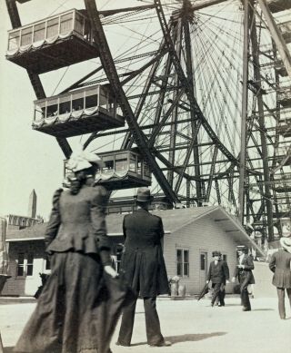 1893 World Columbian Exposition Chicago Illinois Ferris Wheel 8x10 Studio Photo