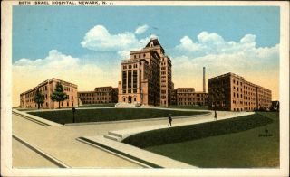 Beth Israel Hospital Newark Nj Jersey Mailed 1933 Vintage Postcard