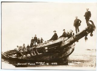 Photo - 7 X 5 " Harvest Home Ship Wreck 1882 Long Beach Peninsula Washington W35