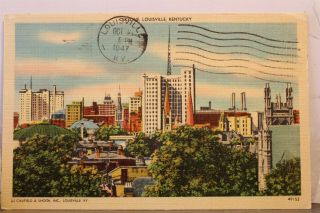 Kentucky Ky Louisville Skyline Postcard Old Vintage Card View Standard Souvenir
