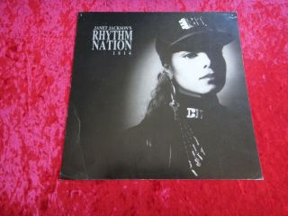 Janet Jackson " Rhythm Nation 1814 " Flat Promo Poster 90 