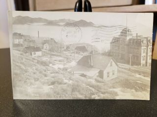 Vintage 1910 Virginia City Nevada Photo Postcard Rppc Pogonip Street View