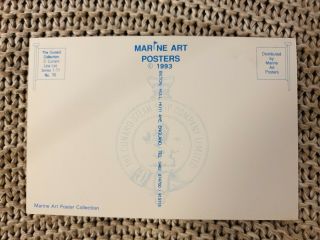 Marine Art Poster - White Star Line - Britannic - Vintage Postcard 2