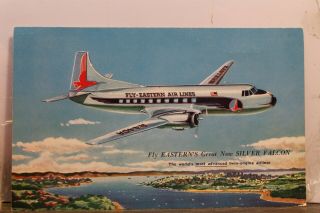 Ad Eastern Airlines Silver Falcon Postcard Old Vintage Card View Standard Postal
