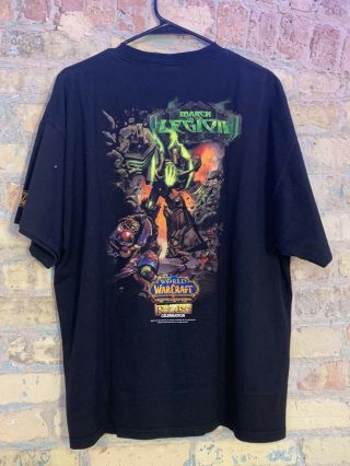 Rare Promo World Of Warcraft Trading Card Game Shirt Black Xl March Of Legion