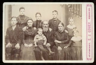 C.  1890 Cabinet Photo Russell / Russel Family Stanberry Gentry County Missouri