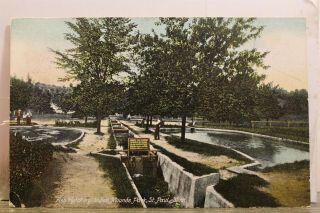 Minnesota Mn St Paul Indian Mounds Park Fish Hatchery Postcard Old Vintage Card