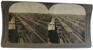 Antique Keystone View Company Stereoscope Stereo View Rail Road Freight Yard