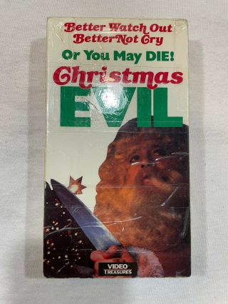 Christmas Evil Vhs Tape Rare Oop Video Treasures