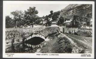 Pont Eyarth,  Llangynog.  Vintage Real Photo Postcard.  Uk Postage